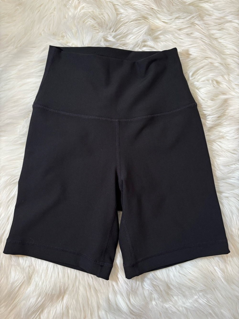 High-Rise Black Women's Bike Shorts